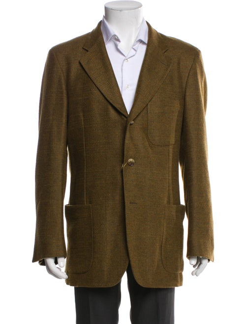 Loro Piana Cashmere Leather Trim Embellishment Blazer