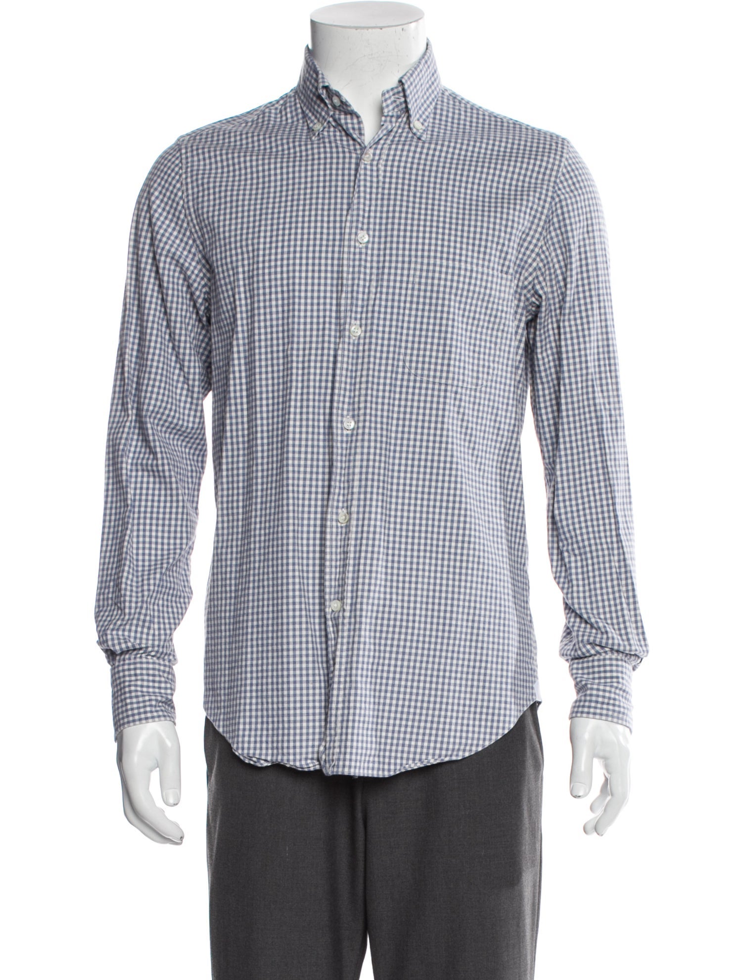 Loro Piana Plaid Print Long Sleeve Shirt