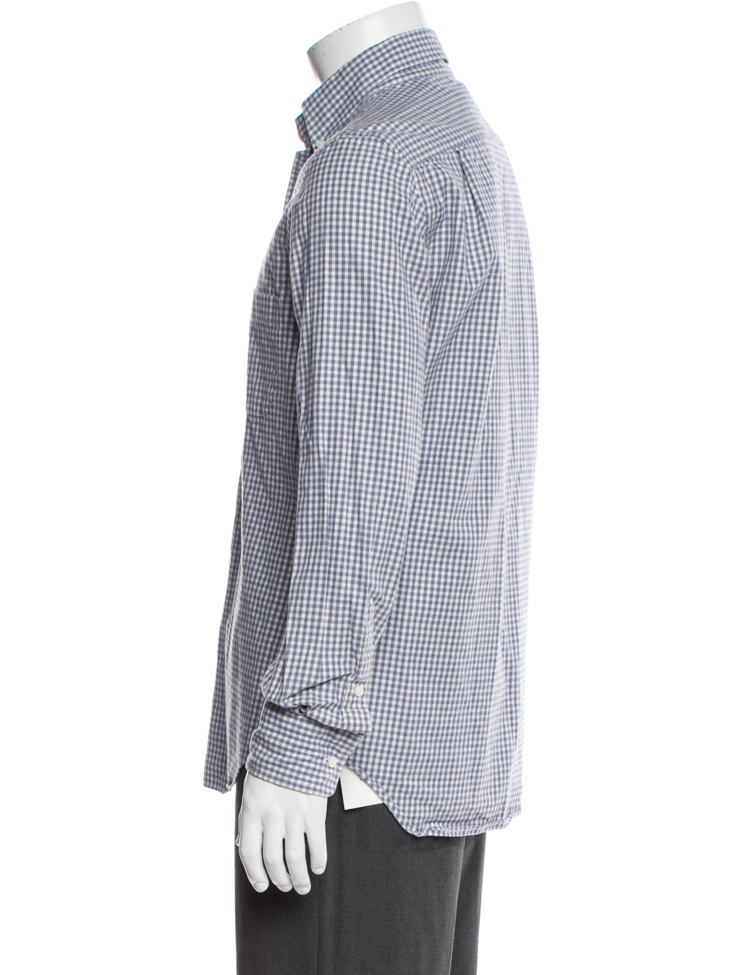 Loro Piana Plaid Print Long Sleeve Shirt