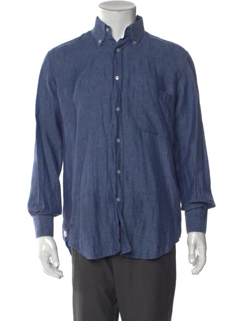 Loro Piana Linen Long Sleeve Denim Shirt
