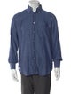Loro Piana Linen Long Sleeve Denim Shirt