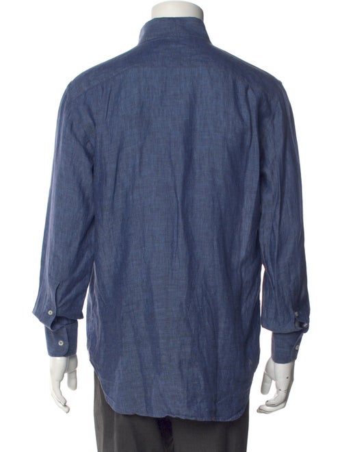 Loro Piana Linen Long Sleeve Denim Shirt