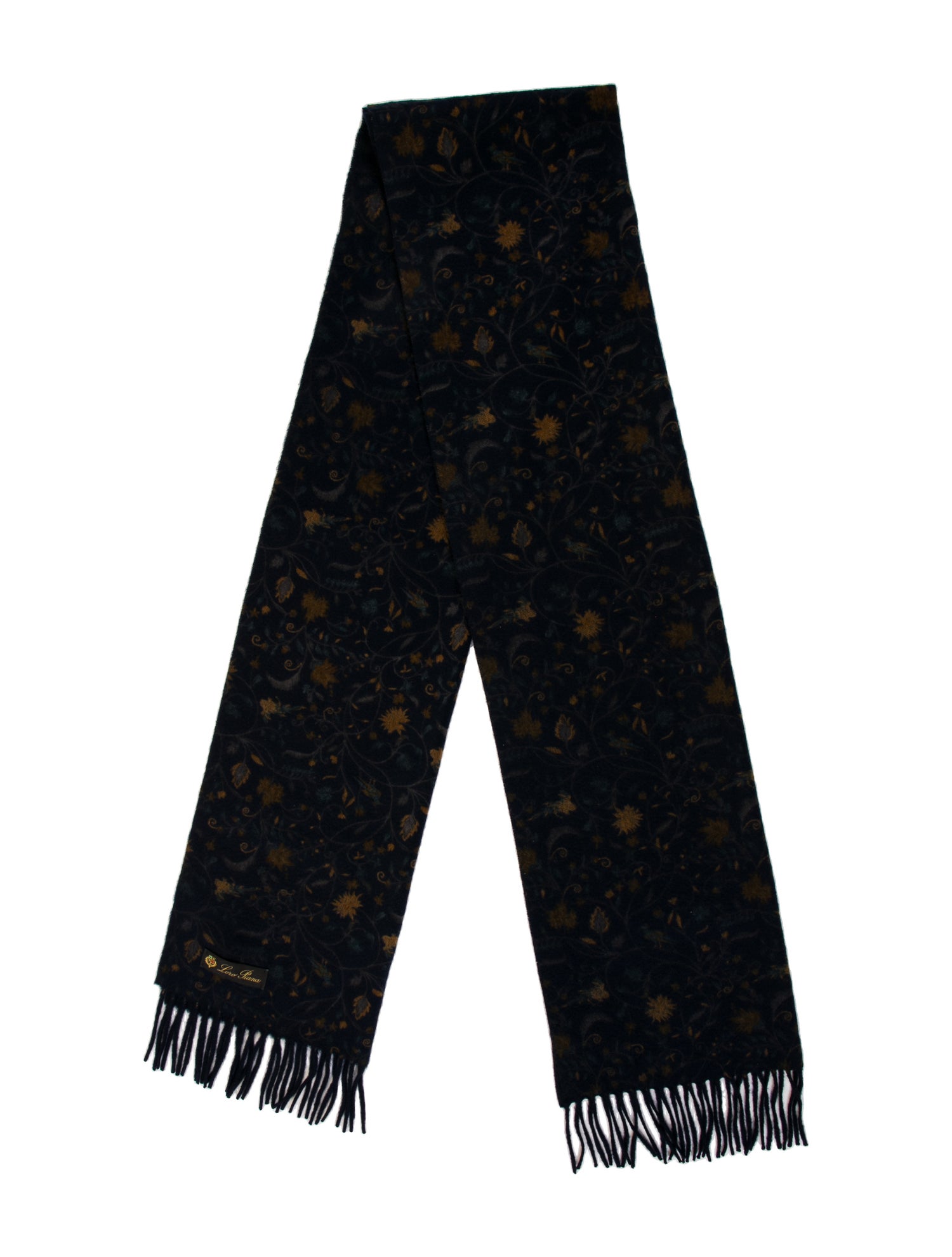 Loro Piana Cashmere Floral Print Scarf