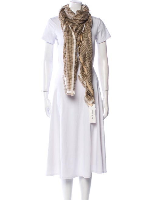 Loro Piana Cashmere Plaid Print Scarf