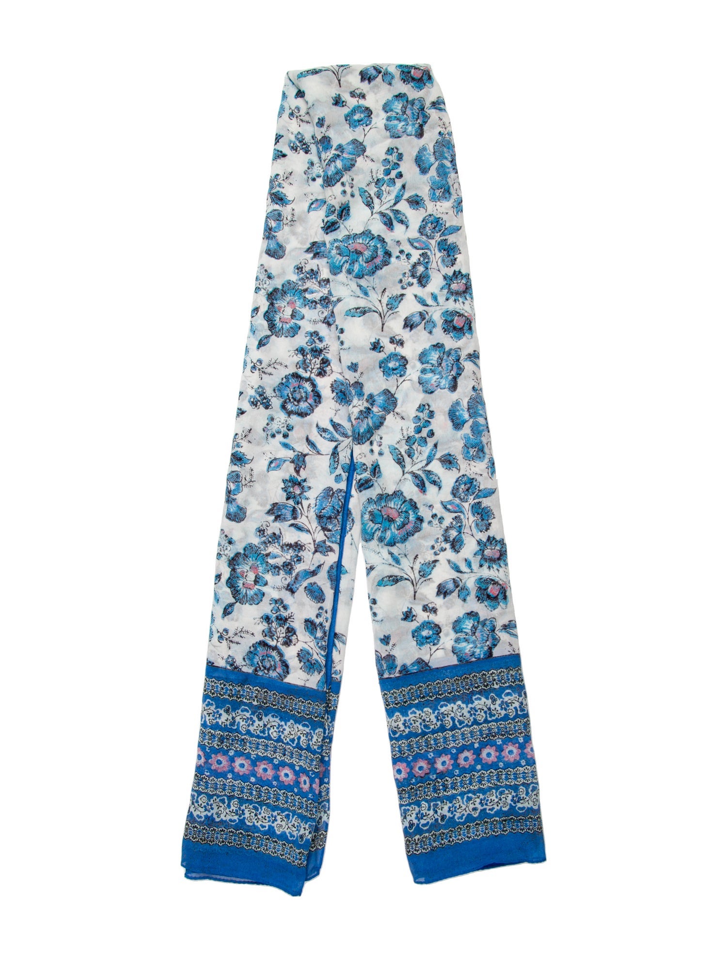 Loro Piana Silk Floral Print Scarf