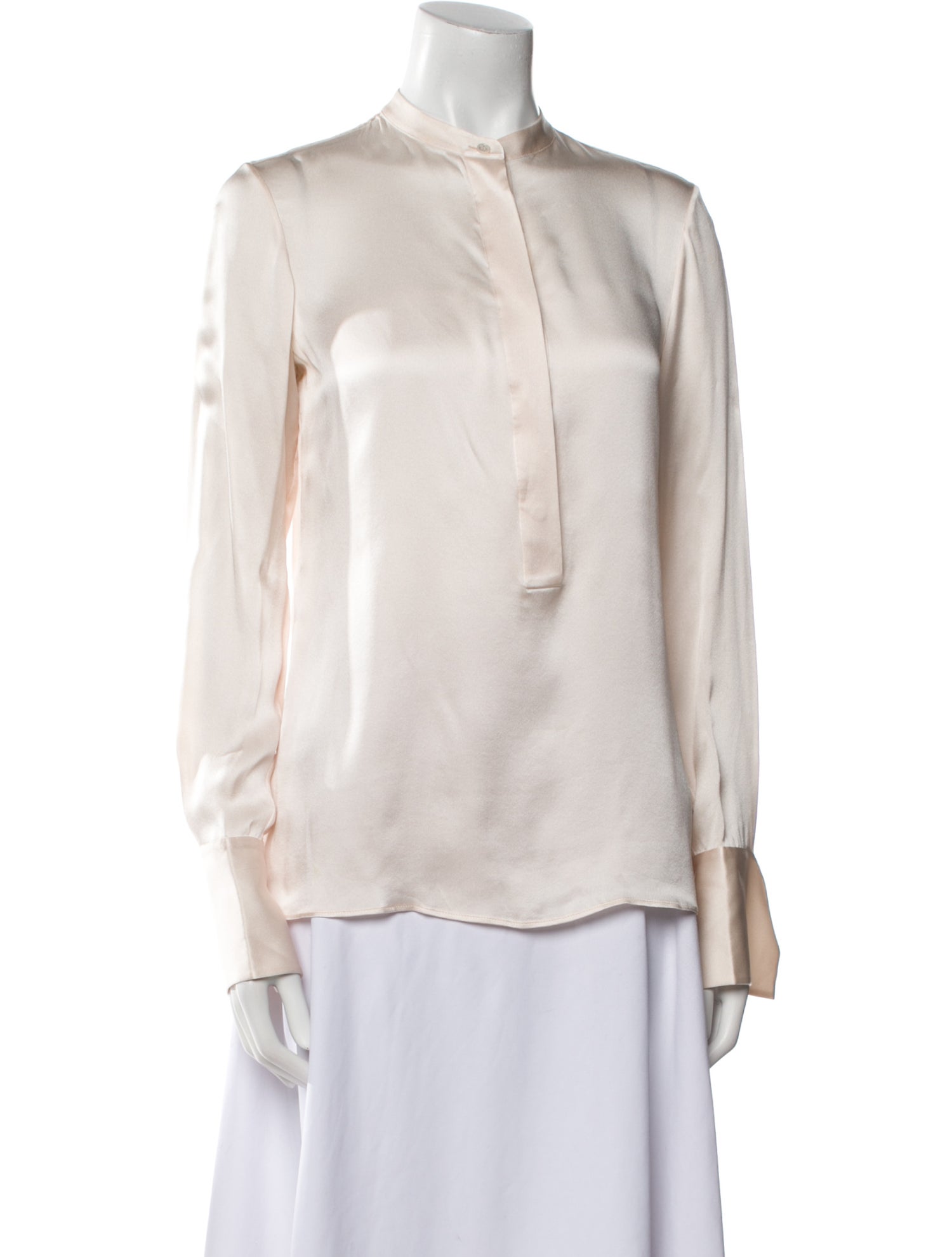 Loro Piana Silk Mock Neck Blouse