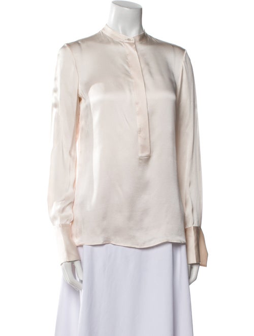 Loro Piana Silk Mock Neck Blouse