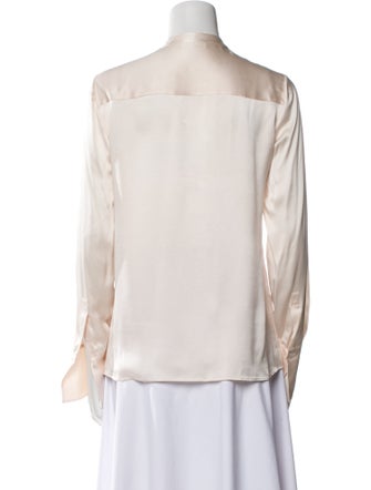 Loro Piana Silk Mock Neck Blouse