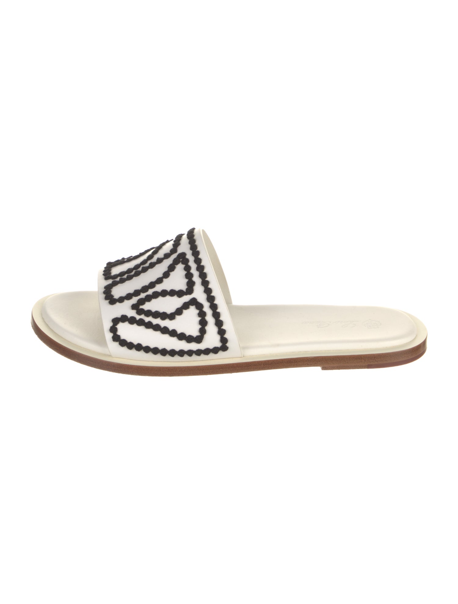 Loro Piana Leather Printed Slides