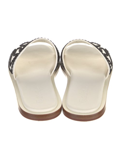Loro Piana Leather Printed Slides