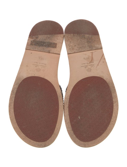 Loro Piana Leather Printed Slides