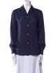 Loro Piana Linen Long Sleeve Button-Up Top