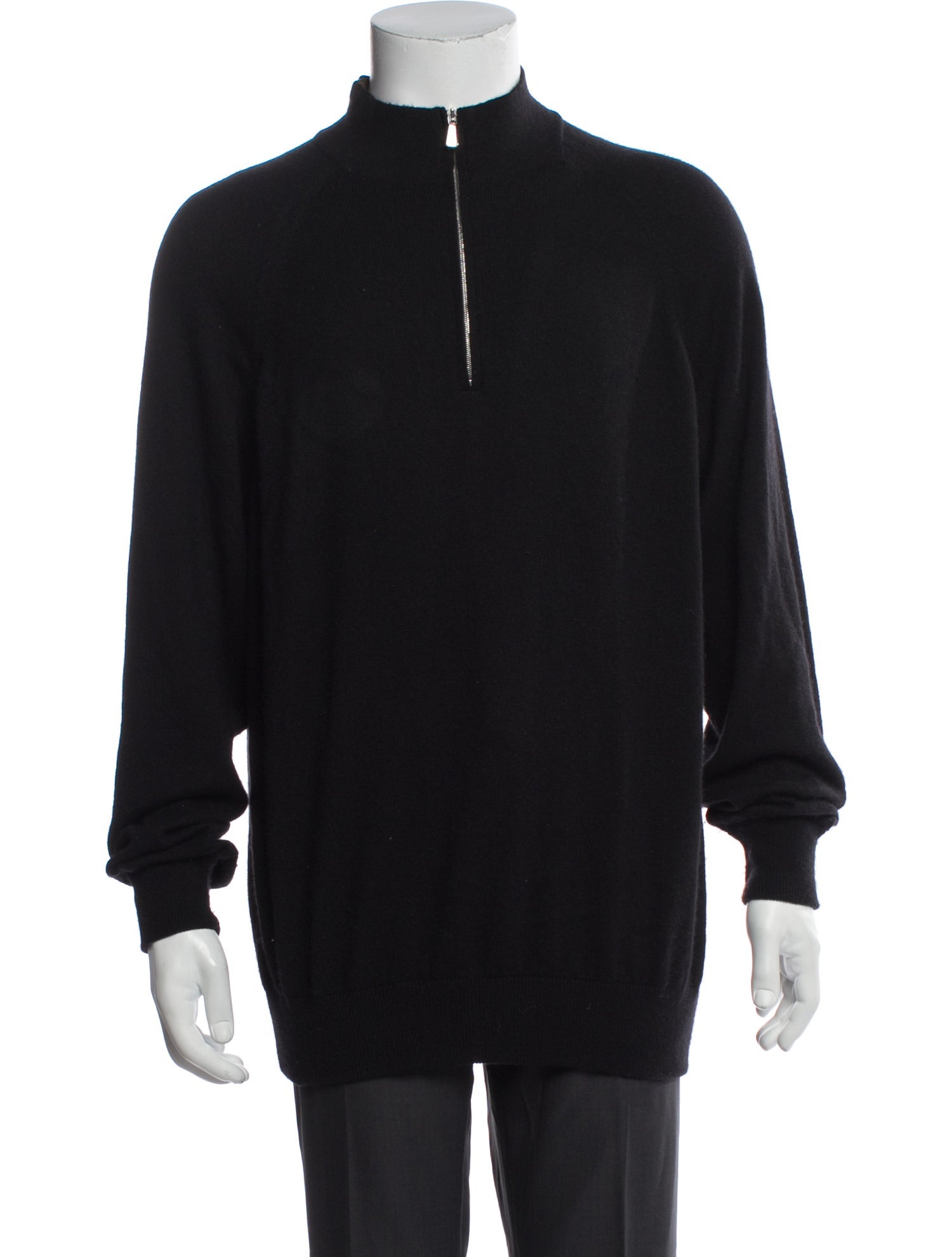 Loro Piana Silk Mock Neck Polo Sweater