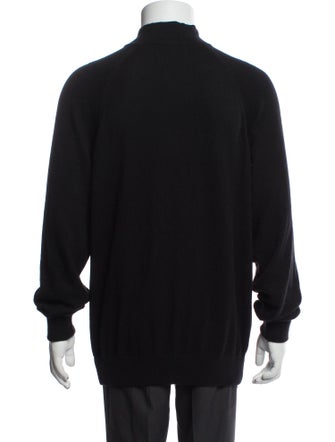 Loro Piana Silk Mock Neck Polo Sweater