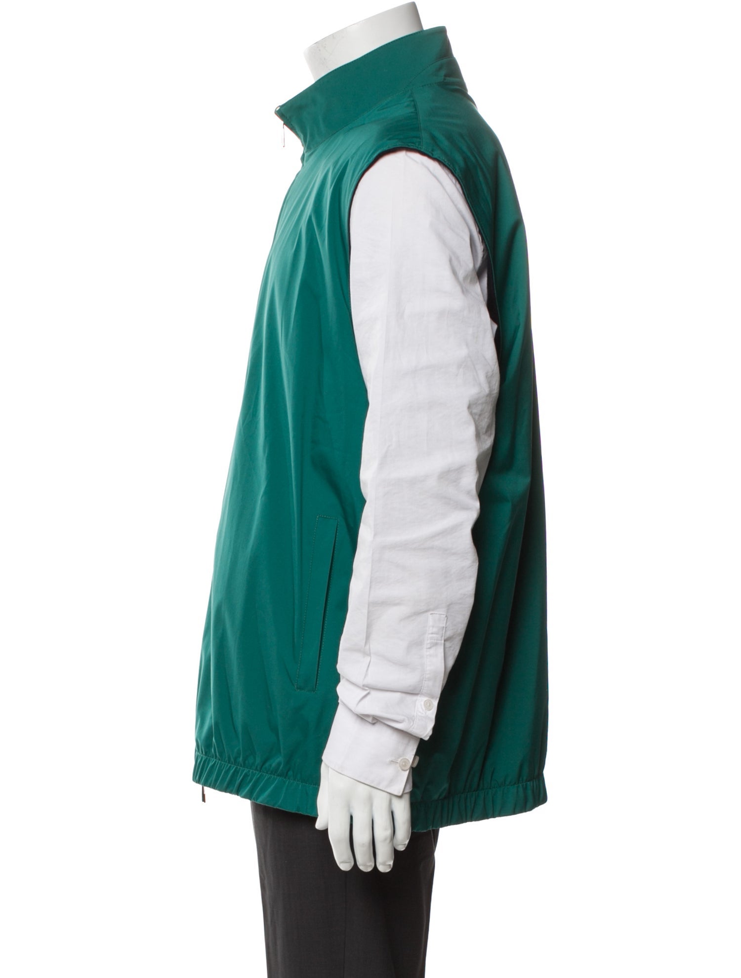 Loro Piana Green Storm System Reversible Vest