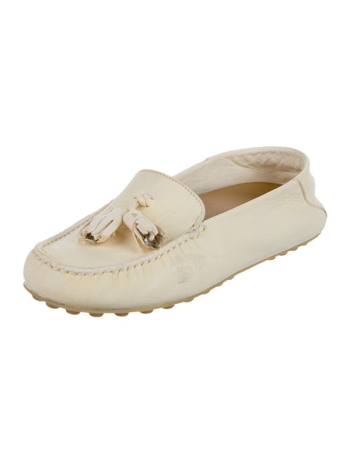 Loro Piana Leather Tassel Accents Mules