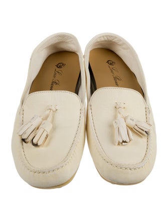 Loro Piana Leather Tassel Accents Mules