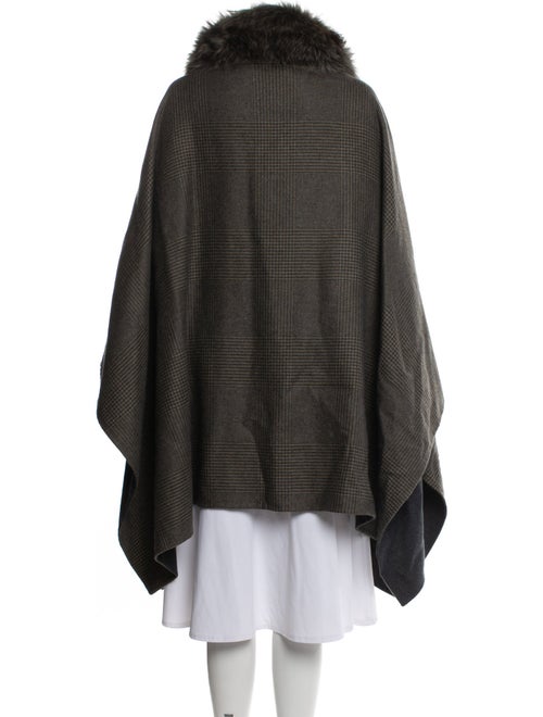 Loro Piana Cashmere Houndstooth Print Cape