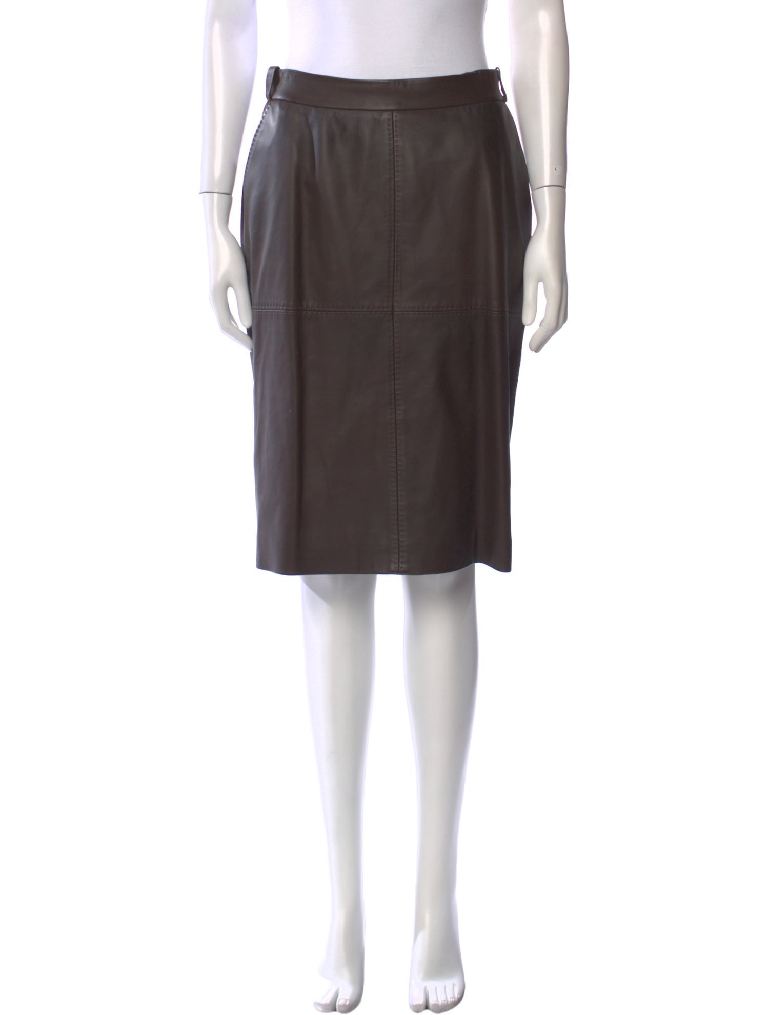 Loro Piana Lambskin Knee-Length Skirt