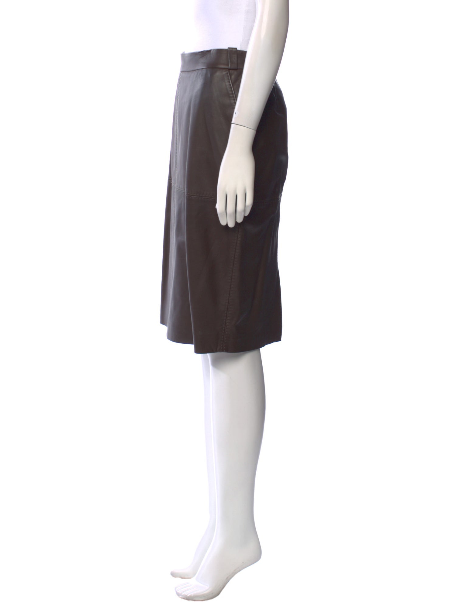 Loro Piana Lambskin Knee-Length Skirt