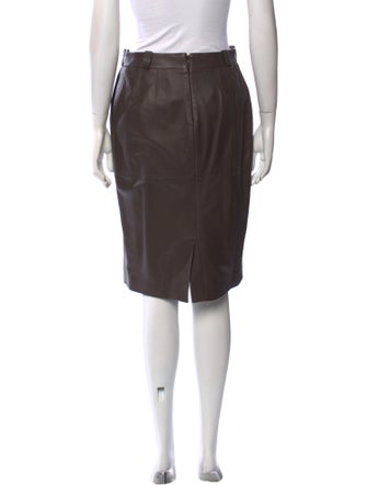 Loro Piana Lambskin Knee-Length Skirt
