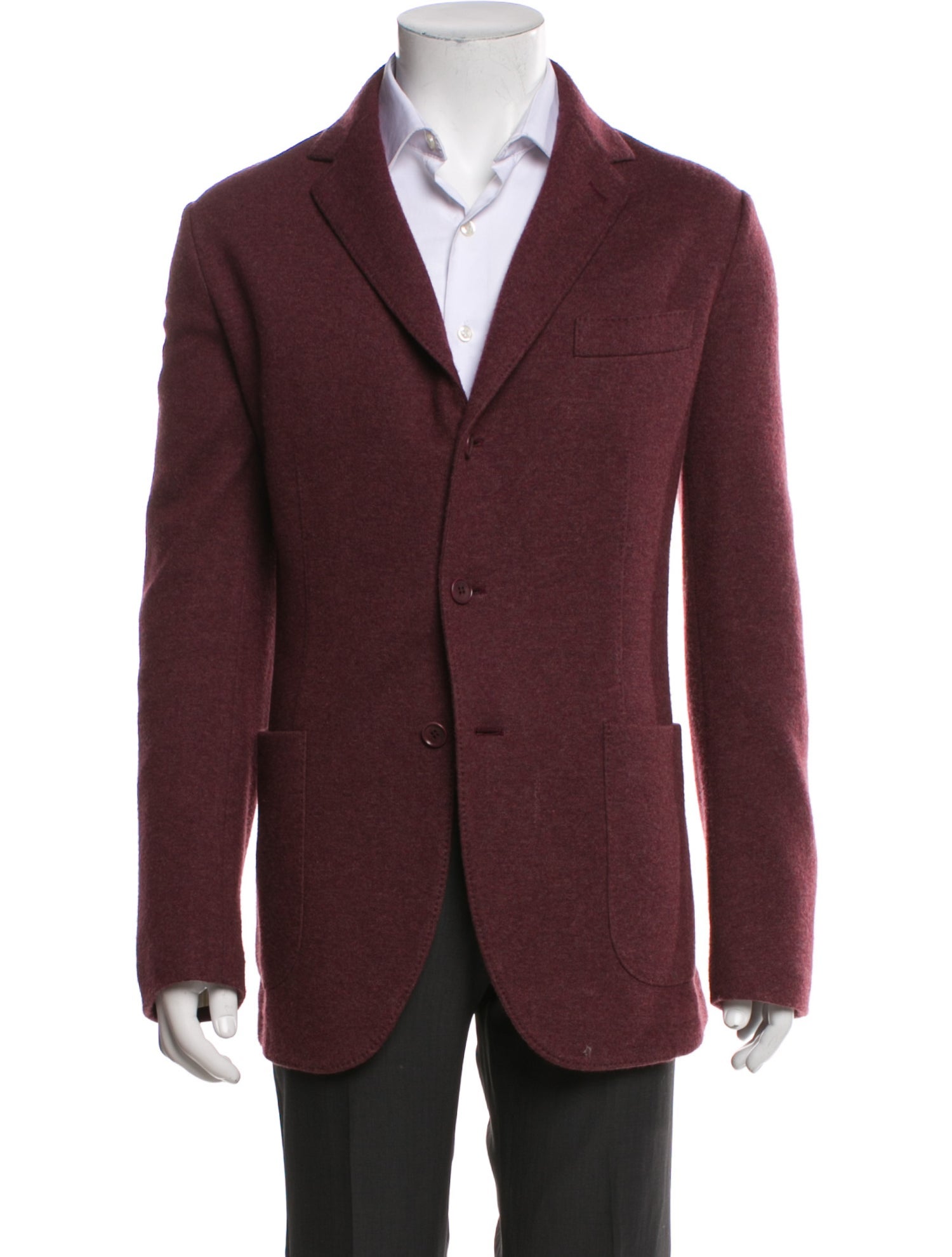 Loro Piana Cashmere Leather Trim Embellishment Blazer