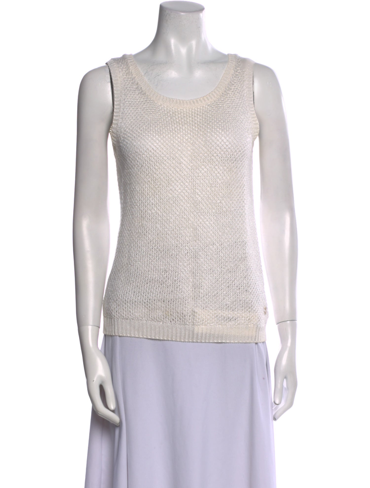 Loro Piana Linen Scoop Neck Top