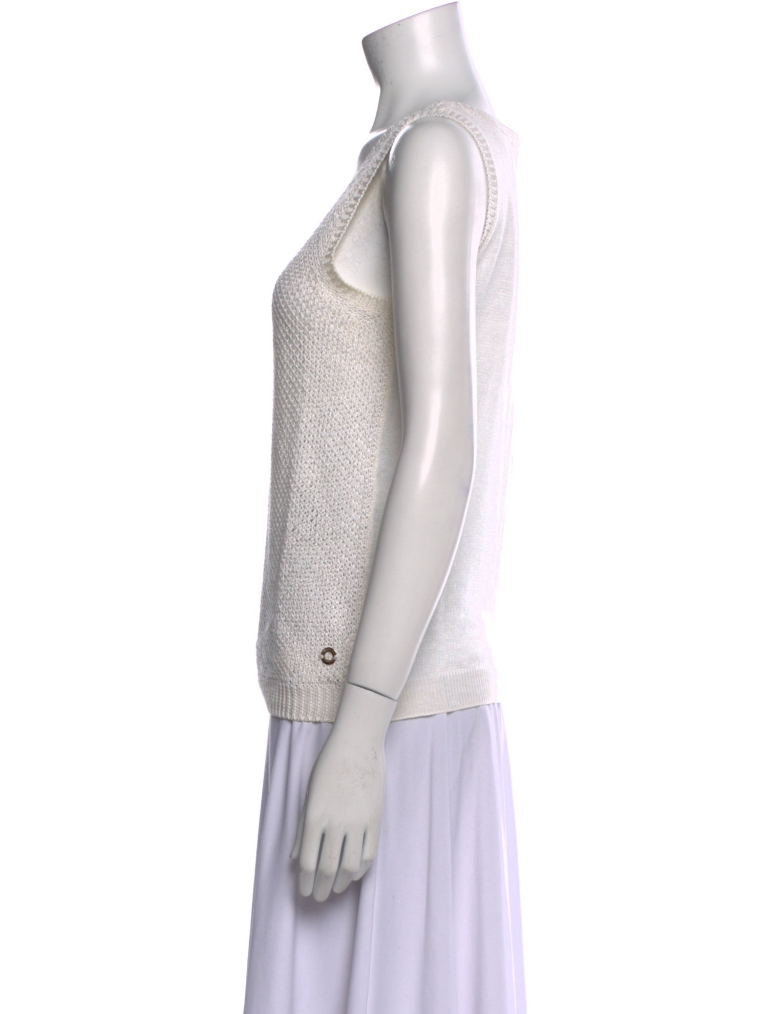 Loro Piana Linen Scoop Neck Top