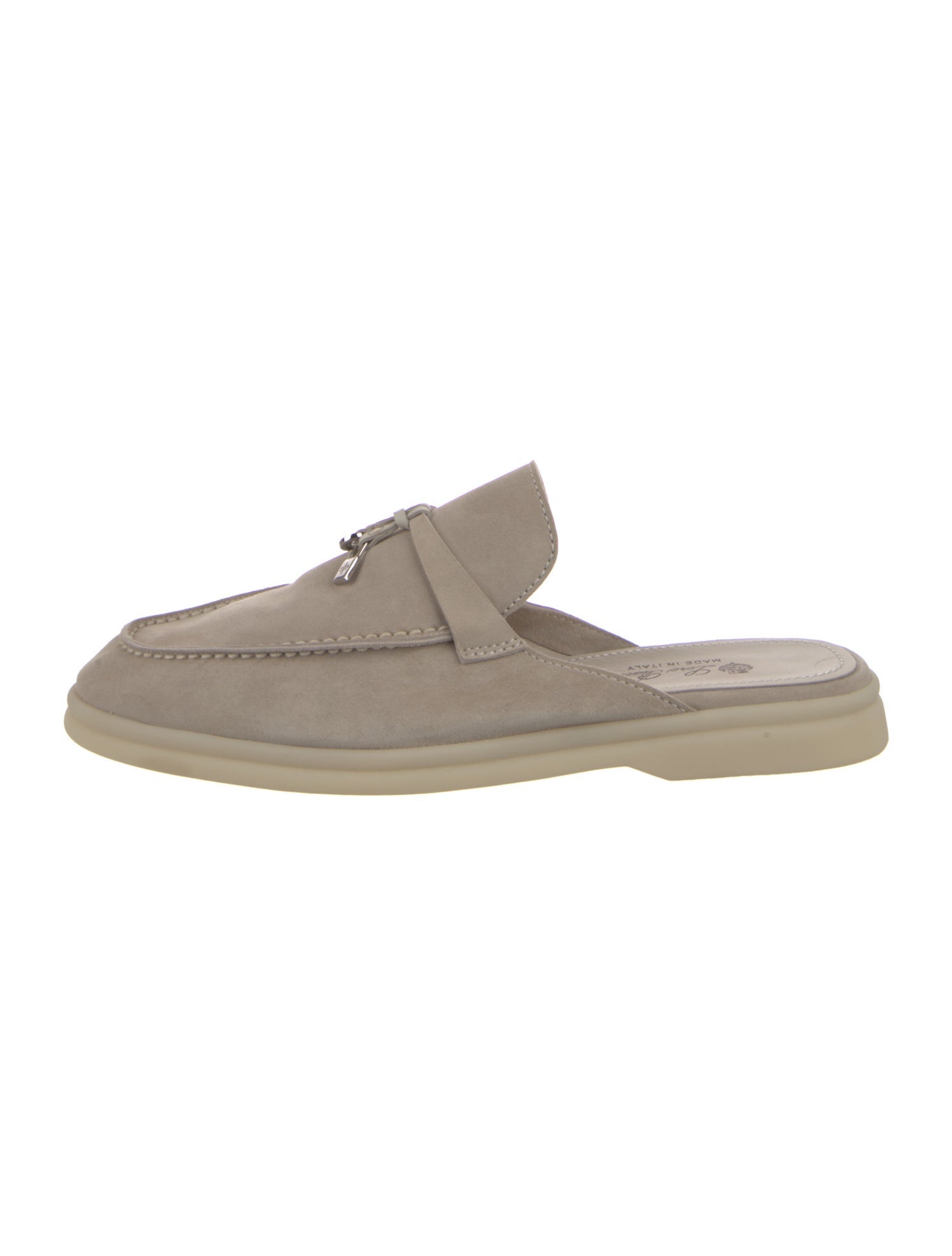 Loro Piana Babouche Charms Walk Suede Mules w/ Tags