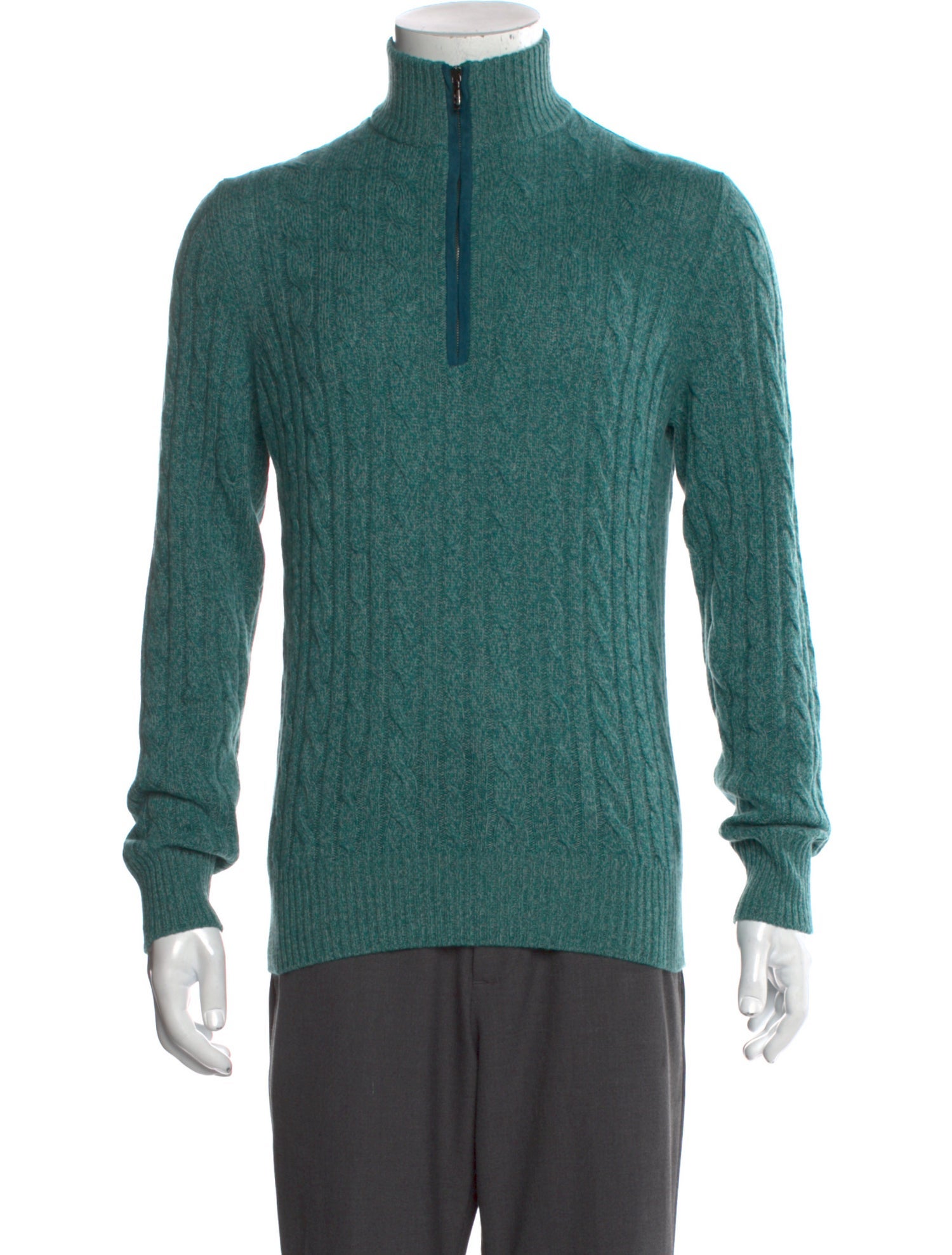 Loro Piana Treccia Baby Cashmere Polo Sweater