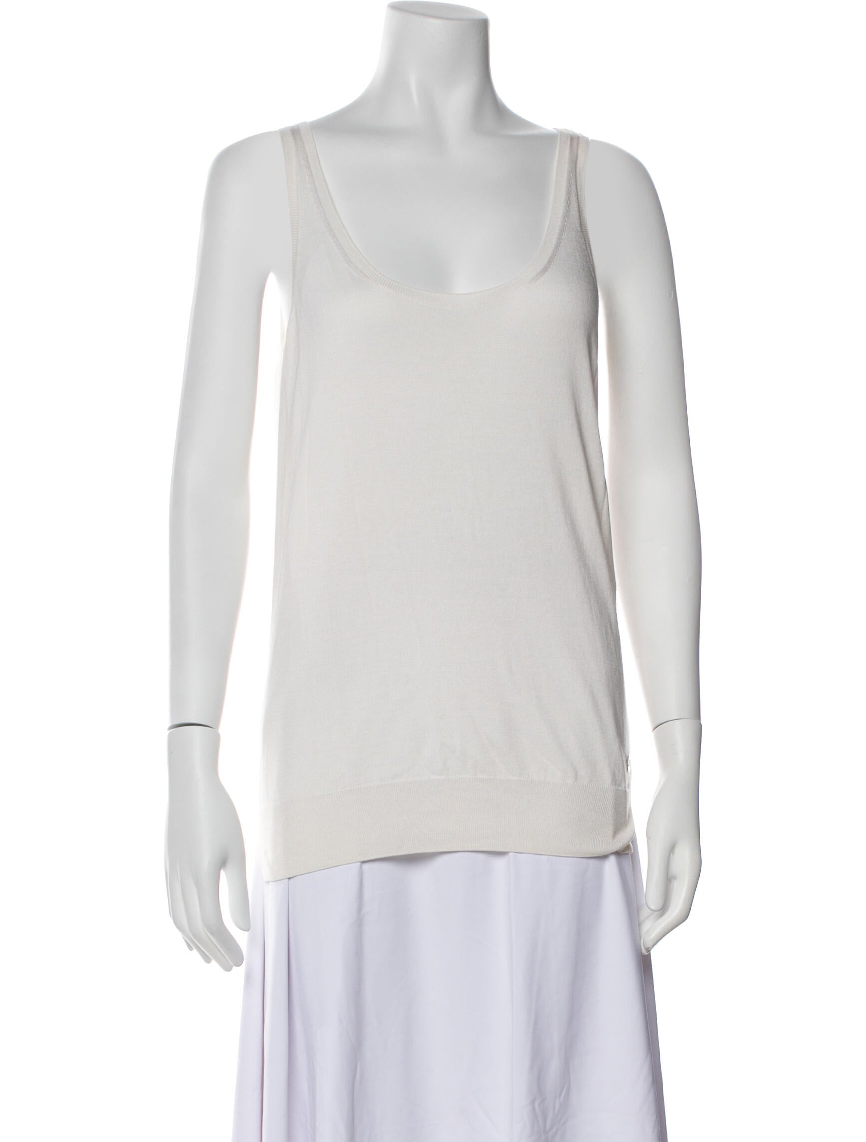 Loro Piana Silk Scoop Neck Top