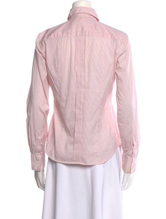 Loro Piana Striped Long Sleeve Button-Up Top