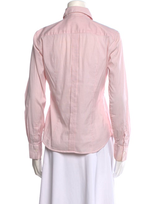 Loro Piana Striped Long Sleeve Button-Up Top