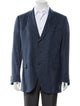 Loro Piana Linen Leather Trim Embellishment Blazer