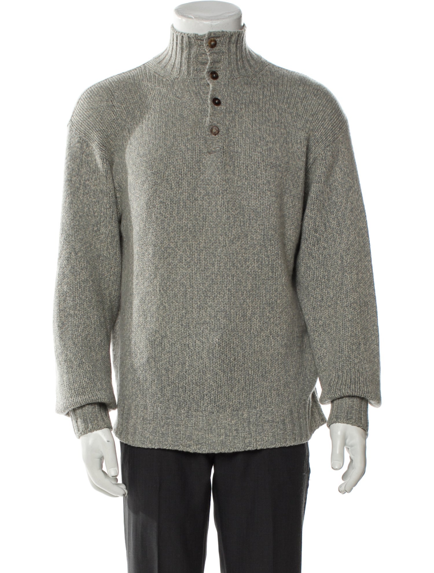 Loro Piana Baby Cashmere Turtleneck Polo Sweater