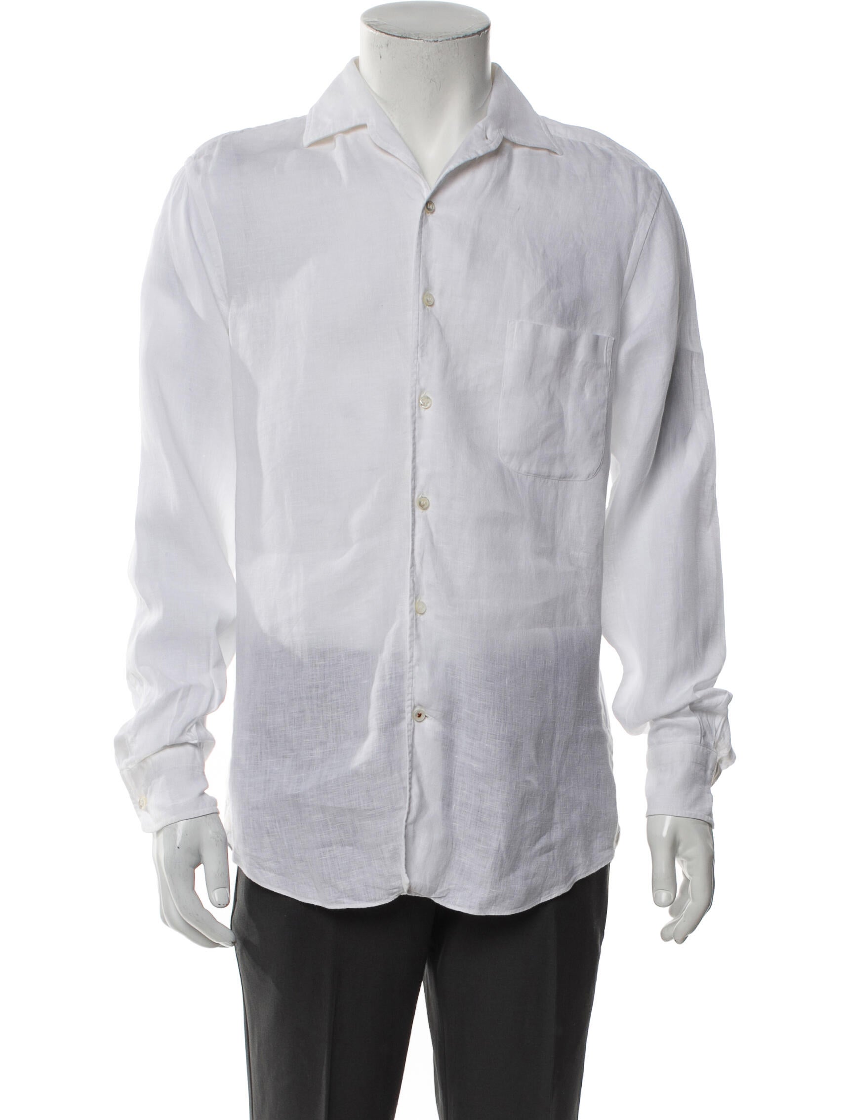 Loro Piana Linen Long Sleeve Dress Shirt