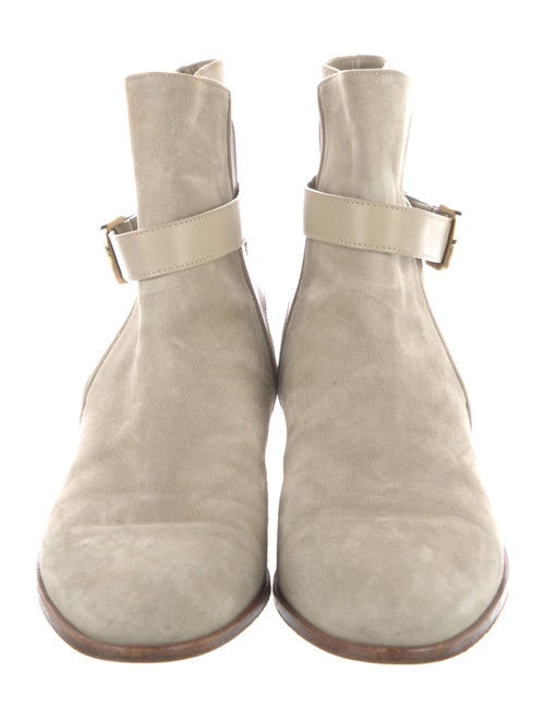 Loro Piana Suede Leather Trim Embellishment Boots