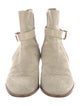 Loro Piana Suede Leather Trim Embellishment Boots