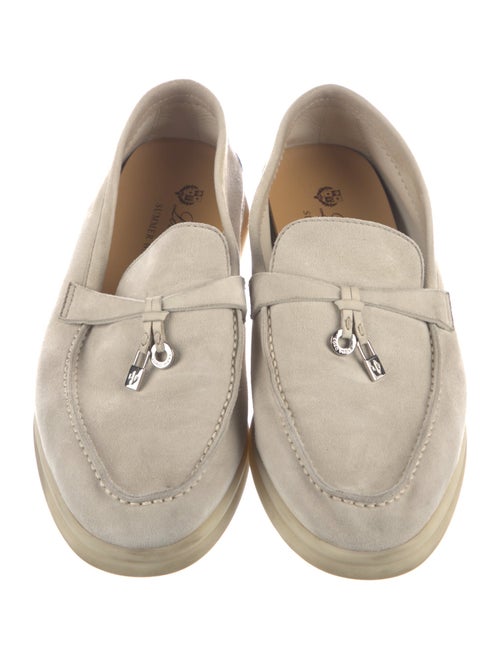 Loro Piana Summer Charms Walk Suede Loafers