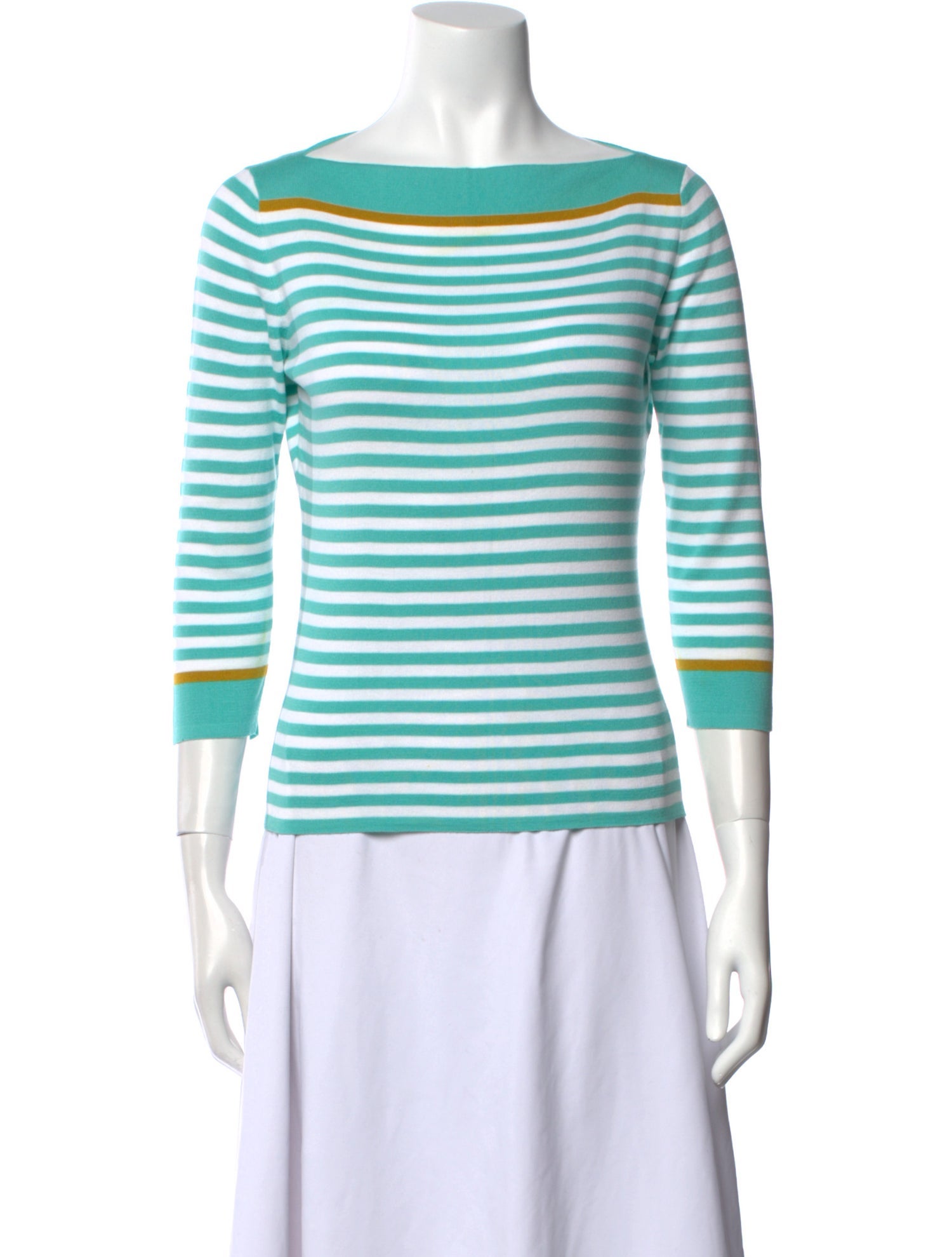 Loro Piana Striped Bateau Neckline Top