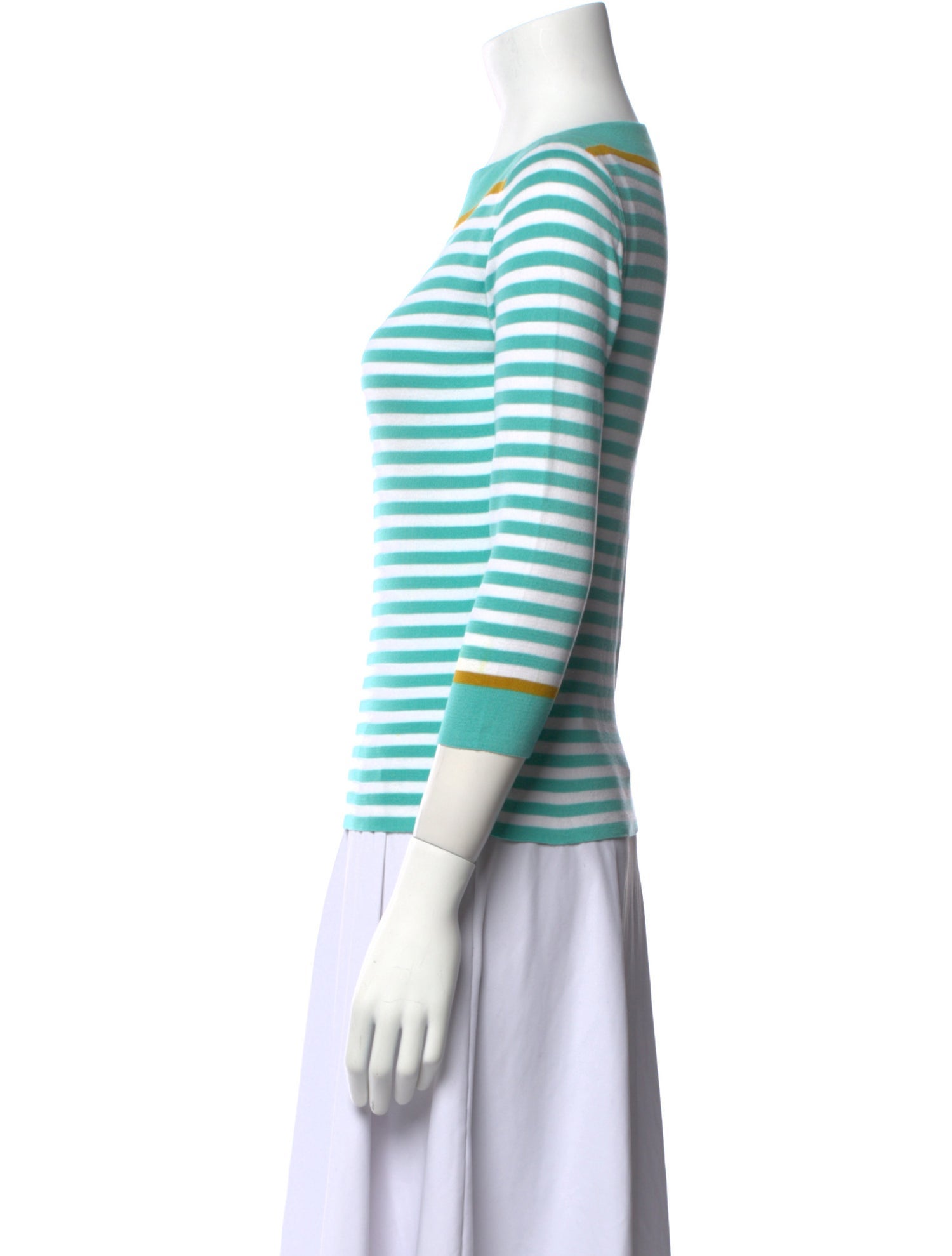 Loro Piana Striped Bateau Neckline Top