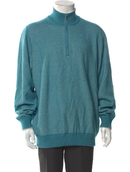 Loro Piana Silk Turtleneck Polo Sweater