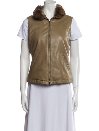 Loro Piana Leather Fur Jacket