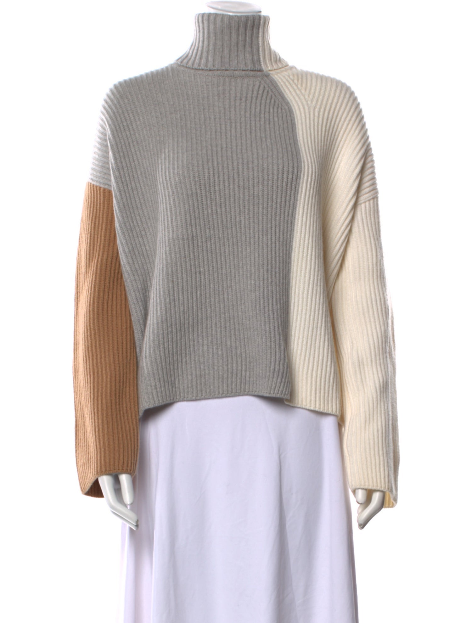 Loro Piana Baby Cashmere Colorblock Pattern Sweater