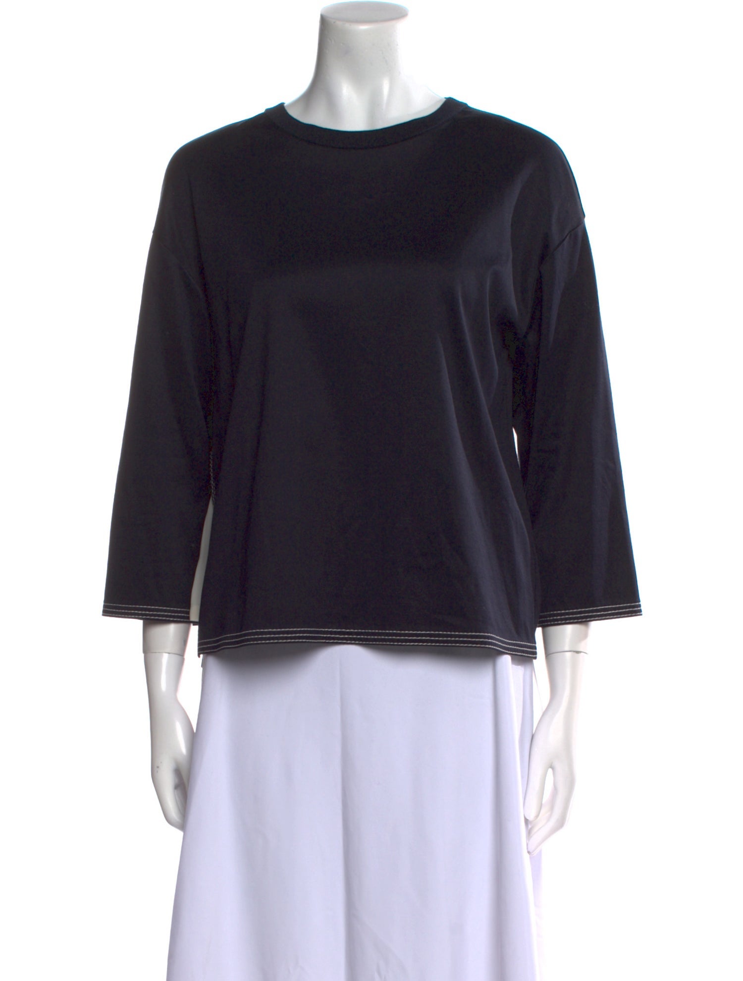 Loro Piana Bateau Neckline Three-Quarter Sleeve Sweatshirt