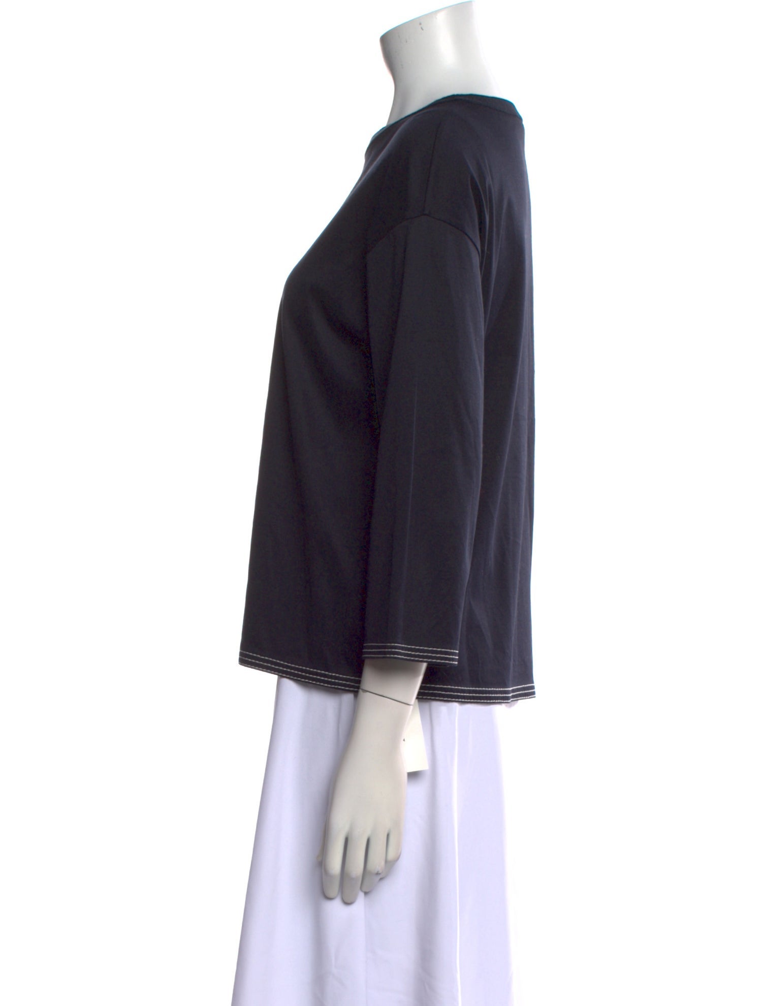 Loro Piana Bateau Neckline Three-Quarter Sleeve Sweatshirt