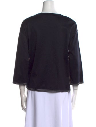 Loro Piana Bateau Neckline Three-Quarter Sleeve Sweatshirt