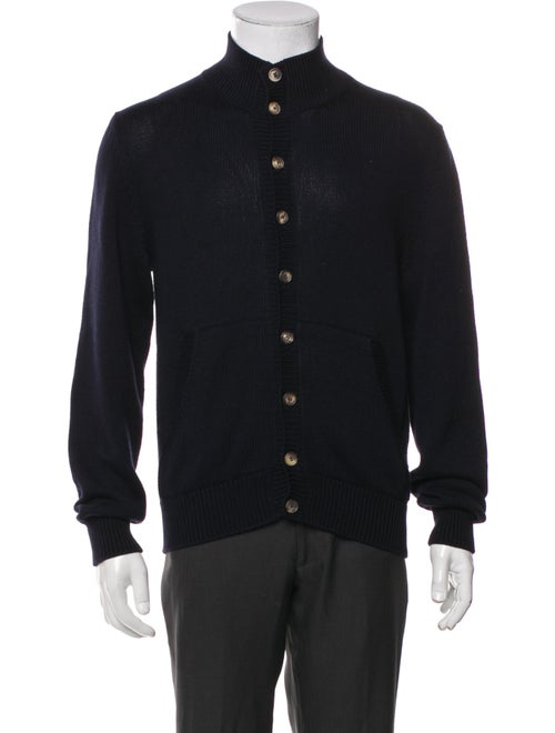Loro Piana Mock Neck Long Sleeve Cardigan
