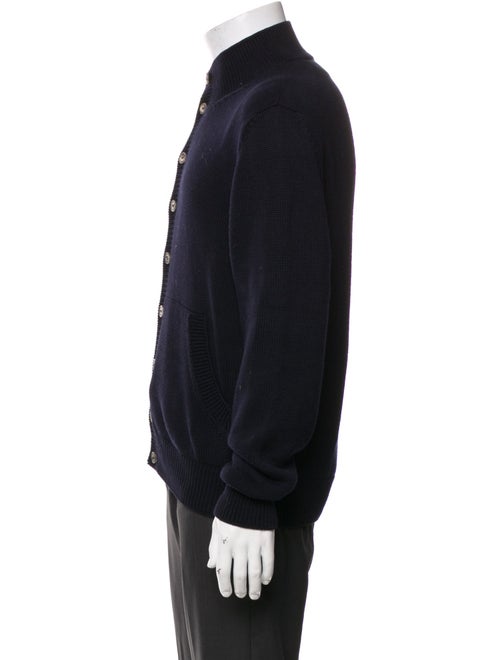 Loro Piana Mock Neck Long Sleeve Cardigan