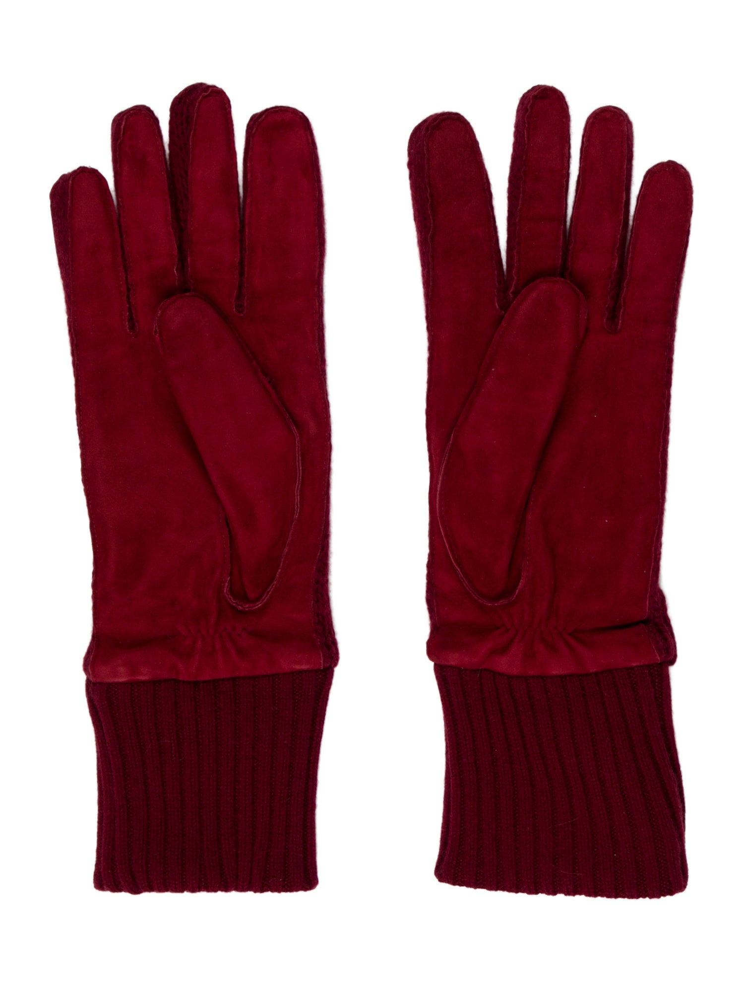 Loro Piana Baby Cashmere Leather Knitted Gloves